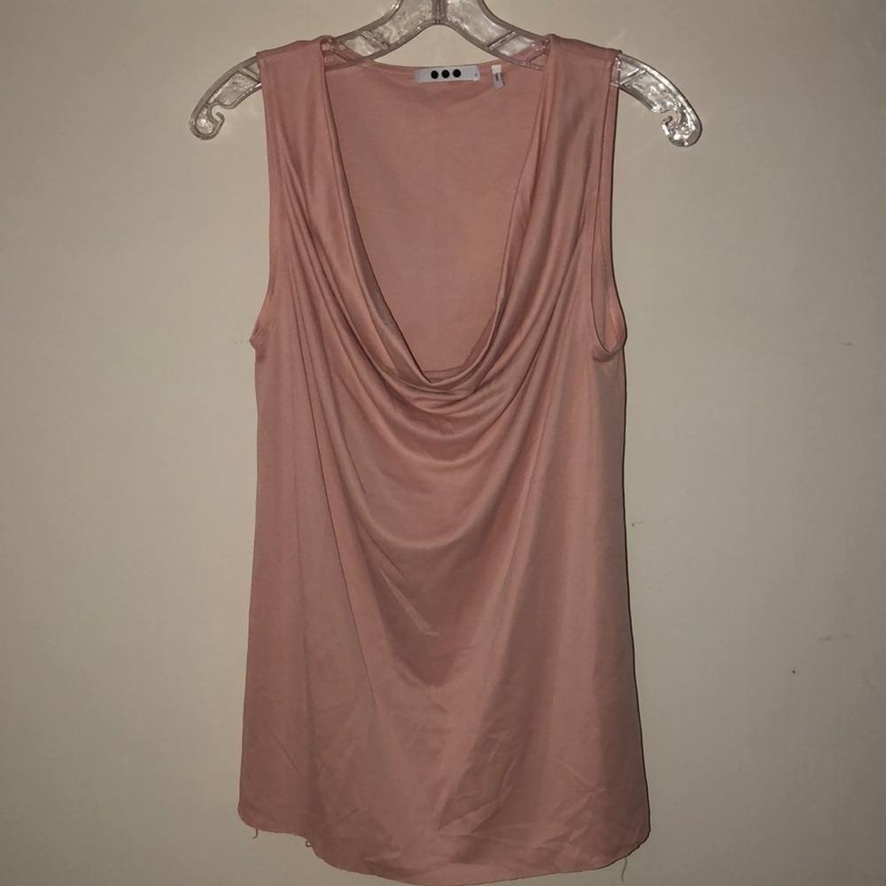 Three Dots sleeveless, cowl-neck blouse